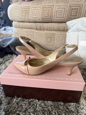 Bandolino Blush Pink Slingback Kitten Heel Pumps